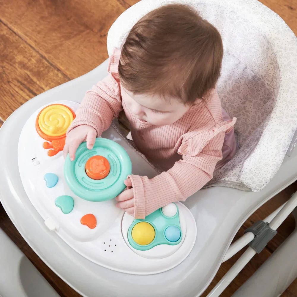 Baby Activity Walker with Interactive Play Tray – Adjustable, Foldable, and Safe for Early Walking