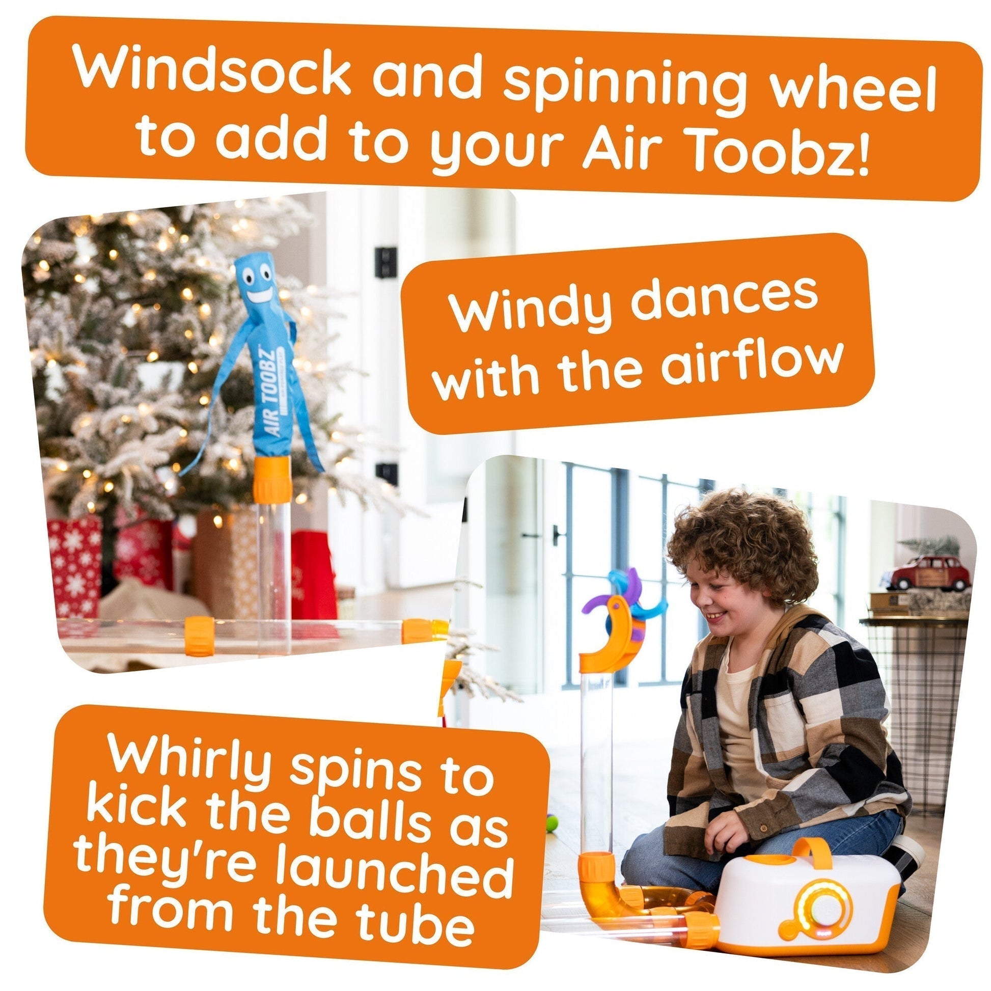 Air Toobz™ Whirly & Ball Expansion Pack – Air-Powered STEM Play Balls & Attachments
