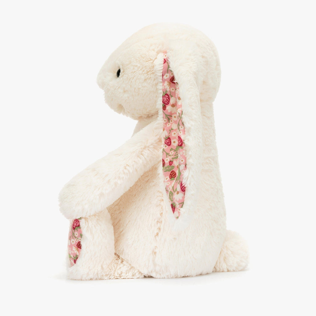 Strawberry Patch Plush Bunny – Soft Cuddly Toy with Floral Ears for Kids & Gifts
