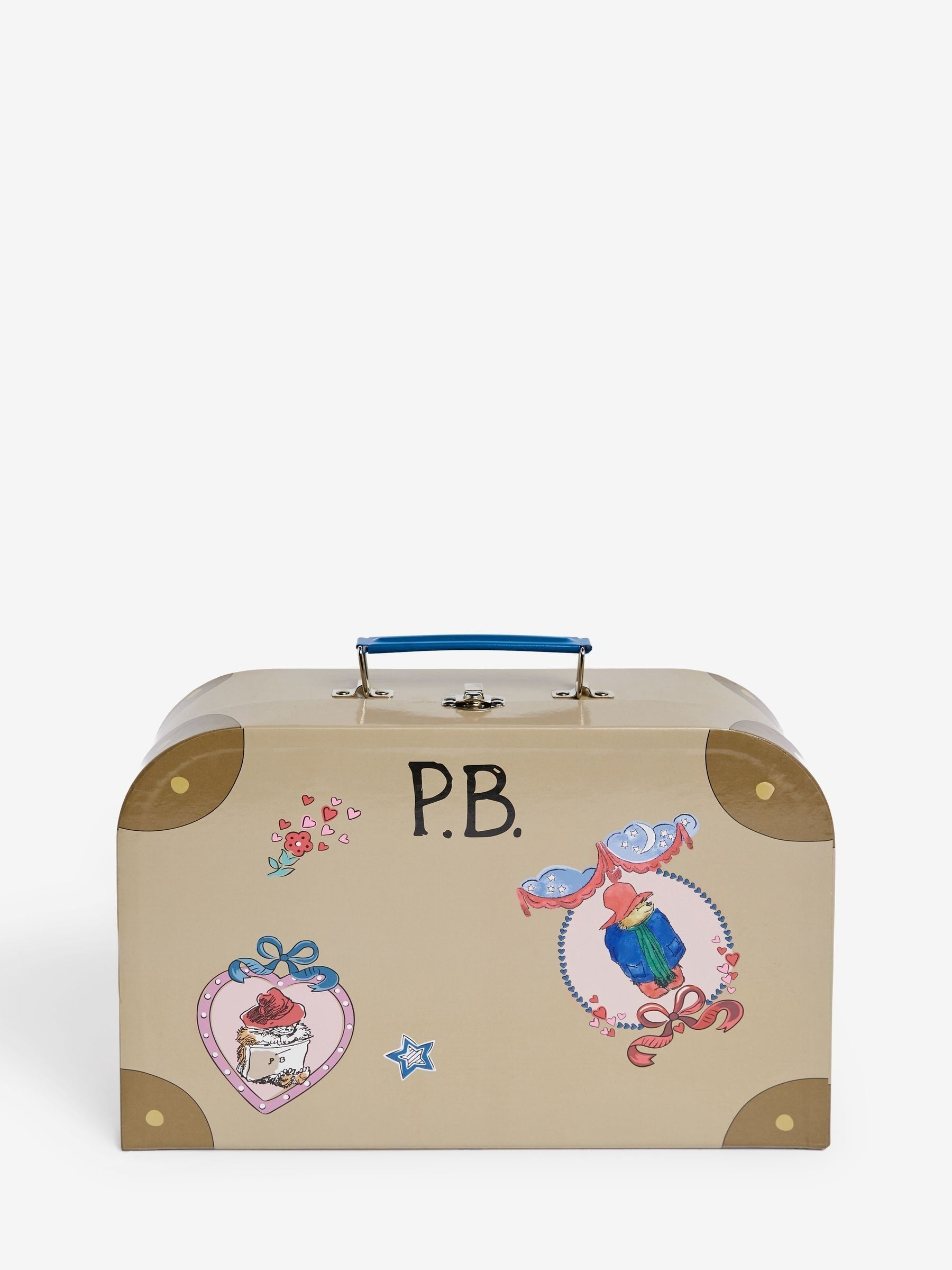 Children’s Vintage Tea Set with Carry Case – 15-Piece Pretend Play Set (Cups, Plates, Teapot & Tray)